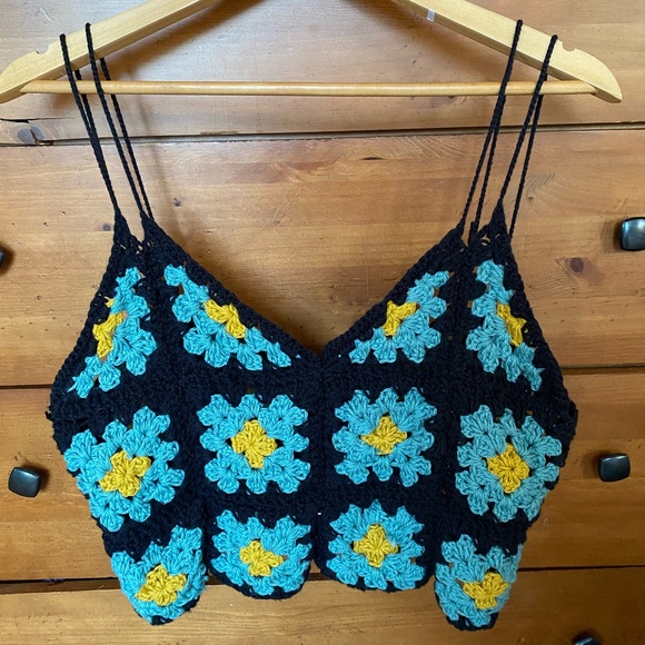 Handmade Crochet Tank-Granny Square - Picture 1 of 2